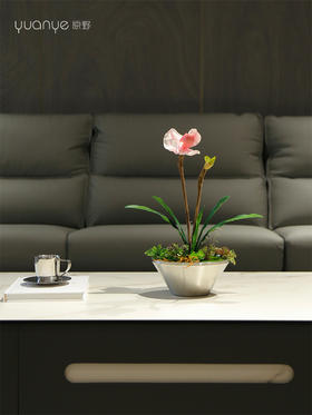 新中式高档金童兜兰兰花仿真花假花餐厅酒店客厅玄关装饰花摆设件