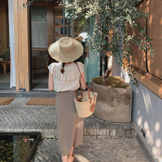 金蘑菇菇【波尔图半裙】迈腿不会走光哦优雅藏肉不规则包裹式半裙 商品图3