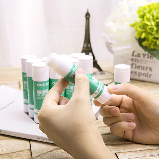 【仅供集采】得力7102固体胶12支装9g21g36g大号7103固体胶棒胶水高粘度强力幼儿园儿童小学生手工课diy办公财务用 商品图1