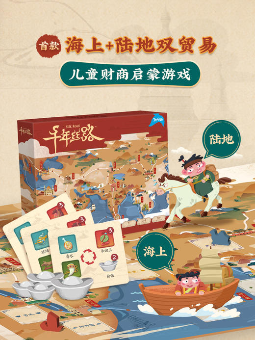 【儿童财商启蒙游戏】Yaofish 千年丝路儿童益智桌游丝绸之路玩具礼物财商教育7-10岁 商品图1