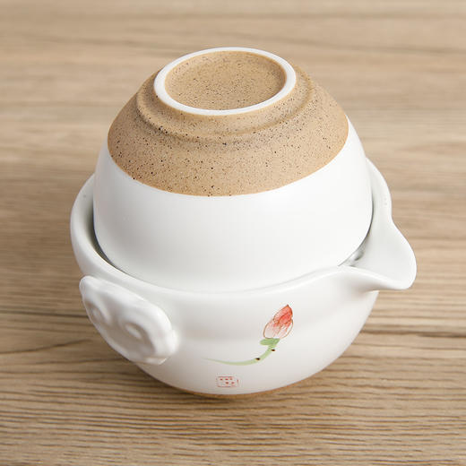 正山堂沐荼快客杯套装 一壶两杯二人户外便携式懒人办公司车载功夫茶具 商品图4