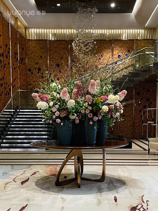高档酒店大堂仿真花摆件大型大厅中庭圆桌面前台别墅商场装饰假花 商品图1
