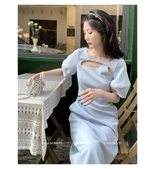 （清仓现货）【社群供V】2022夏季新品 设计感假两件小众气质高腰连衣裙 商品图3