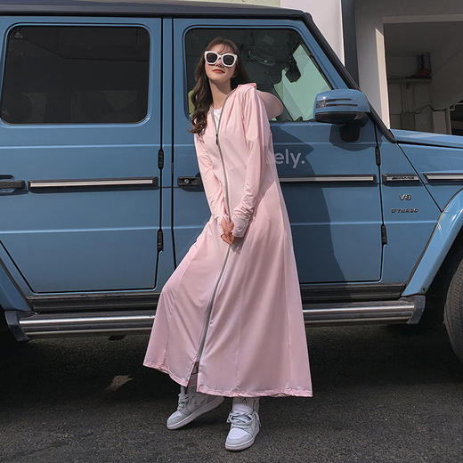 【同款遮阳衣】2023夏新款透气薄款冰丝长袖长款全身服遮阳衣sjmh34 商品图2