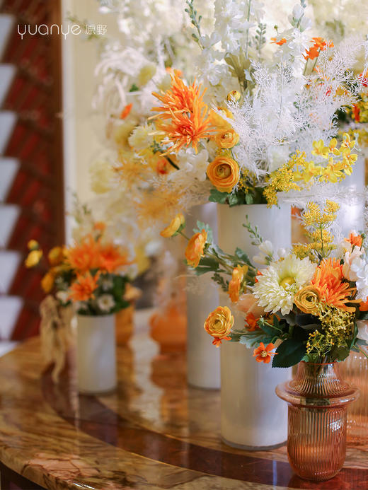 高档酒店大堂仿真假花摆设件圆桌大厅别墅售楼商场会所定制装饰花 商品图3