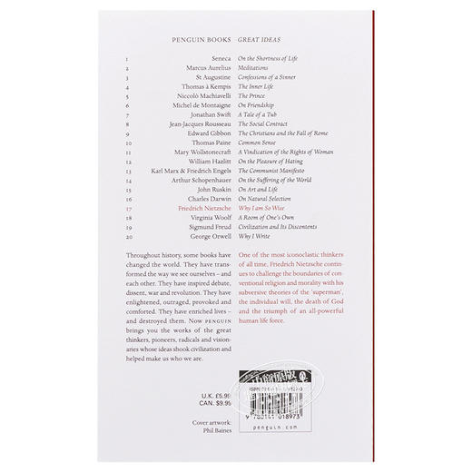 【中商原版】尼采：天才，舍我其谁？ 英文原版 Penguin Great Ideas : Why I Am So Wise Friedrich Nietzsche 商品图1