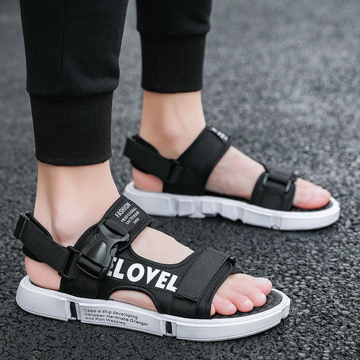 凉鞋男士夏季时尚沙滩鞋两用防滑外穿2023新款潮流休闲情侣拖鞋男sjmh20 商品图5