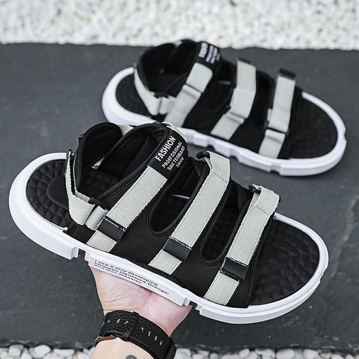 凉鞋男士夏季时尚沙滩鞋两用防滑外穿2023新款潮流休闲情侣拖鞋男sjmh20 商品图7