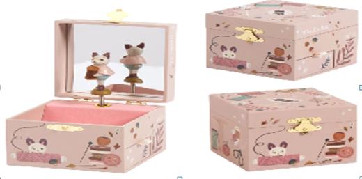 法国moulinroty雨后系列小女孩粉色手饰音乐盒 商品图0