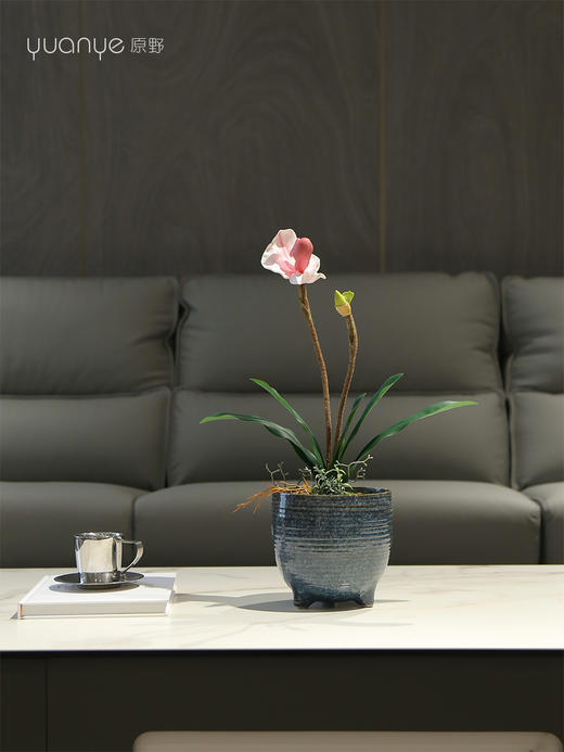 新中式高档金童兜兰兰花仿真花假花餐厅酒店客厅玄关装饰花摆设件 商品图1