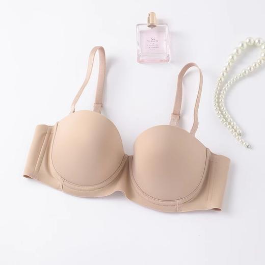 安莉芳薄款大码光面文胸女士半杯无肩带大胸无痕内衣EB00503 商品图3
