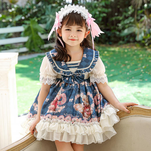 DY-8611短袖夏季新款西班牙风女童洛丽塔连衣裙女宝宝生日儿童礼服裙 商品图2