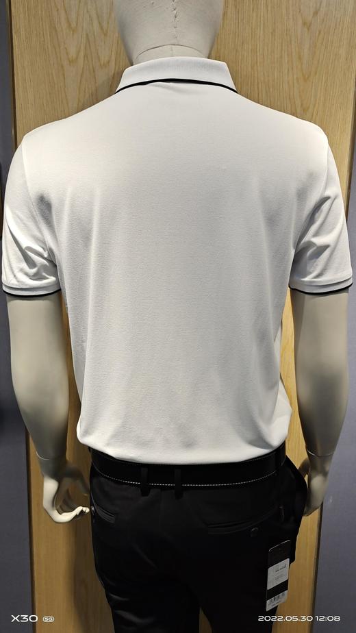 度文男装白色休闲男士翻领短T 商品图3