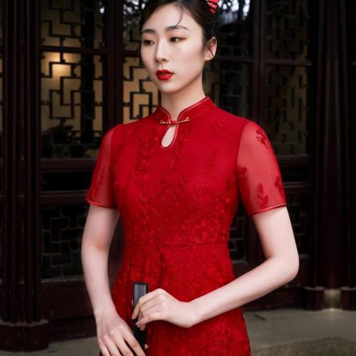 3楼 陶玉梅蕾丝旗袍 商品图1