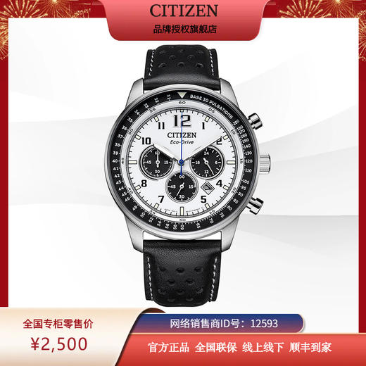 西铁城官方正品FF系列熊猫盘光动能男士手表CA4500-32A 商品图0