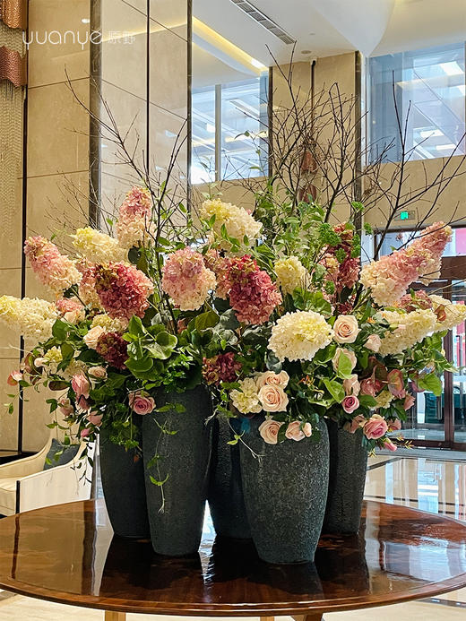 高档酒店大堂仿真花摆件大型大厅中庭圆桌面前台别墅商场装饰假花 商品图3