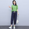 棉麻套装新款大码休闲时尚薄款妈妈显瘦两件套HR-WY08129 商品缩略图0