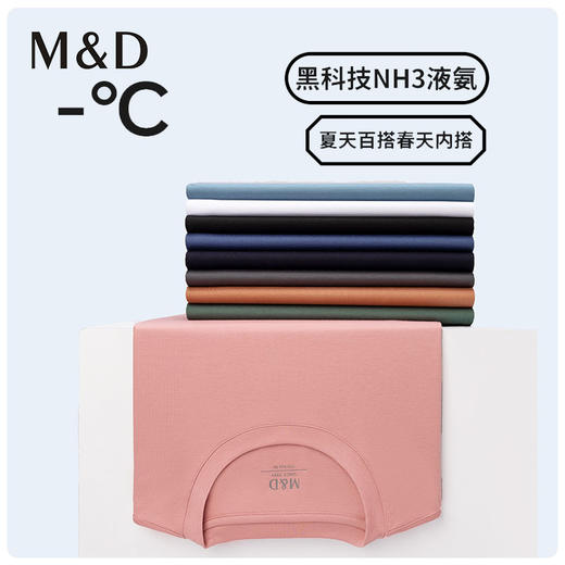 【液氨抗皱】MD名盾纯棉长绒棉短袖T恤男打底纯色商务休闲圆领 商品图1
