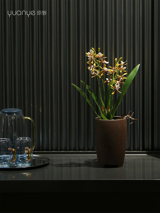 新中式兰花仿真花高档假花盆景客厅茶室前台酒店餐厅装饰花摆设件 商品图3