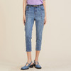 谜底牛仔裤女2022夏季新款复古高腰显瘦减龄休闲裤222MK0563 商品缩略图0