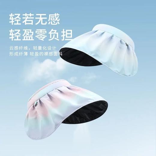 彩虹空顶贝壳帽子女夏季遮阳帽渐变色大檐太阳帽sjmh46 商品图0