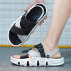 沙滩鞋男士2023新款夏季外穿潮流百搭运动休闲两穿踩屎感皮凉拖鞋sjmh16 商品缩略图4