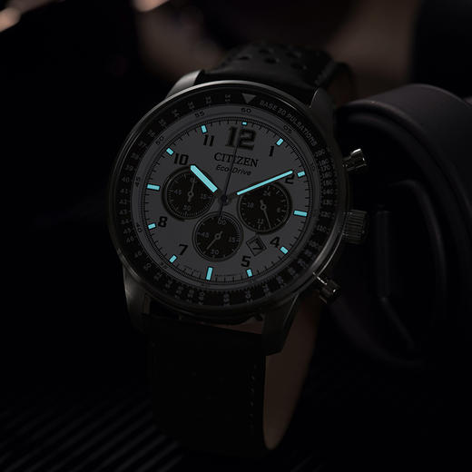 西铁城官方正品FF系列熊猫盘光动能男士手表CA4500-32A 商品图11