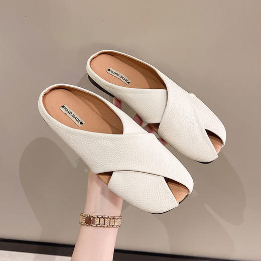 软底包头半拖鞋女夏外穿2023新款时尚网红鱼嘴仙女凉拖潮sjmhj10 商品图4