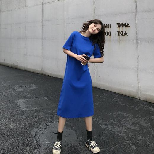 长款T恤裙夏季女装闺蜜宽松时尚中长款短袖直筒连衣裙潮cyl4 商品图2