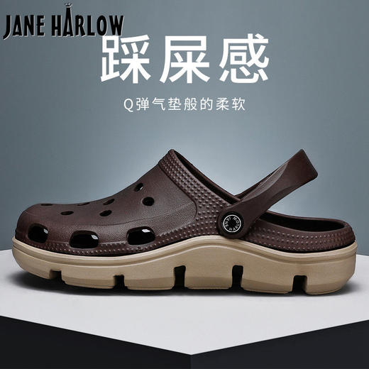 洞洞鞋男夏季外穿2023新款潮户外凉鞋防滑包头沙滩sjmh17 商品图5