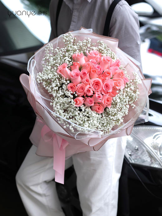 (3款可选）33朵玫瑰韩式花束 商品图0