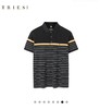 才子男装拼接条纹男士翻领短T 商品缩略图1