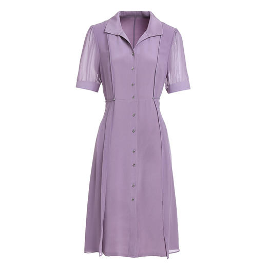 乔万尼真丝桑蚕丝连衣裙夏季新款重磅收腰长裙EF2E320 商品图4