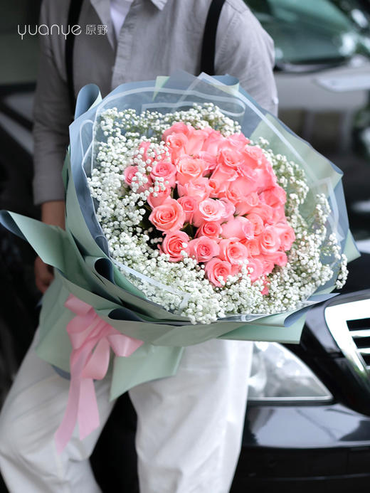 （3款可选）51朵玫瑰韩式花束 商品图1