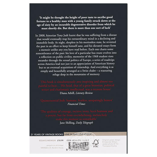 【中商原版】记忆小屋 英文小说 The memory Chalet  Tony Judt 商品图1