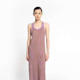 女士2022新款16针提花亚麻后背造型背心裙