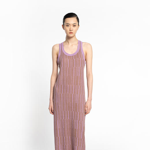 女士2022新款16针提花亚麻后背造型背心裙 商品图0