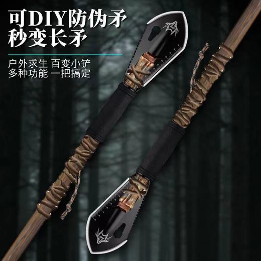 户外小手铲便携不锈钢多功能工兵铲车载钓鱼赶海小锹挖野菜花园铲 商品图2