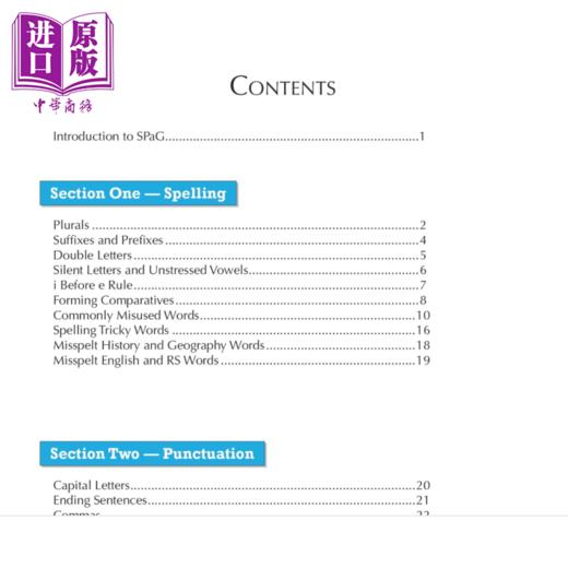 【中商原版】英国CGP原版 Spelling, Punctuation and Grammar: for Grade 9-1 GCSE 拼写、标点和语法：GCSE 9-1年级 商品图2