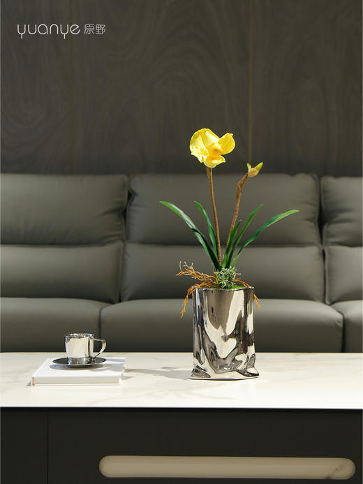 新中式高档金童兜兰兰花仿真花假花餐厅酒店客厅玄关装饰花摆设件 商品图3