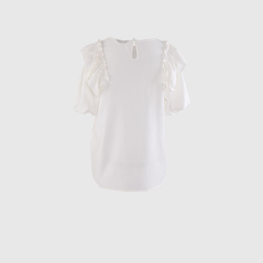 宽荷叶边设计灯笼袖时尚衬衣 商品图3