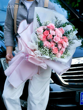 康乃馨玫瑰混搭花束