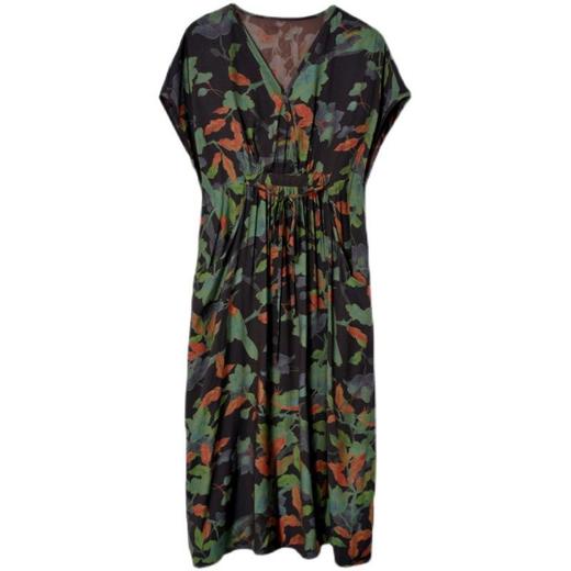 AHMylxz1725连衣裙时尚气质优雅复古印花长裙 商品图3