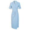 剩S/M/L/XXL 米思阳2025夏季新款纯色气质淑女包臀裙子知性显瘦短袖连衣裙1552 商品缩略图4