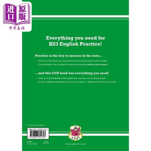 【中商原版】英国CGP原版 KS3 English Practice Tests KS3 英语练习测试 商品图4