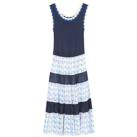 谜底背心连衣裙2022夏新款度假海边风仙女长裙大摆裙子222ML0650 商品图4