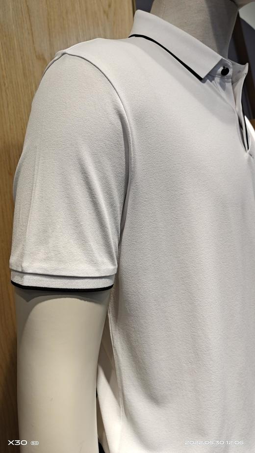 度文男装白色休闲男士翻领短T 商品图2
