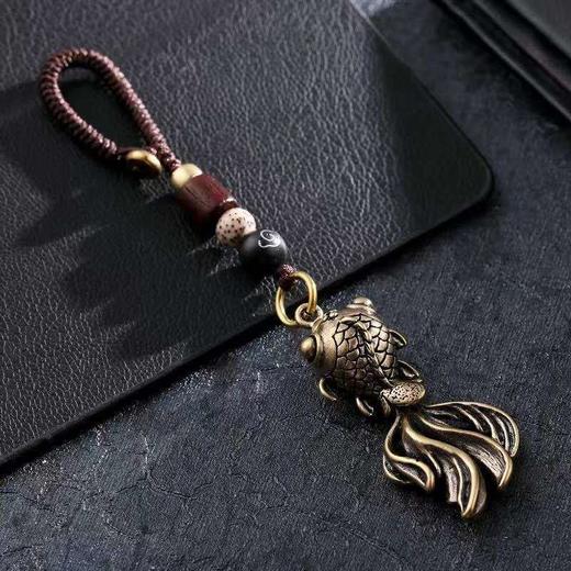 小铜器金鱼年年有余钥匙扣饰品吊坠保平安男女高档汽车钥匙链挂件 商品图1