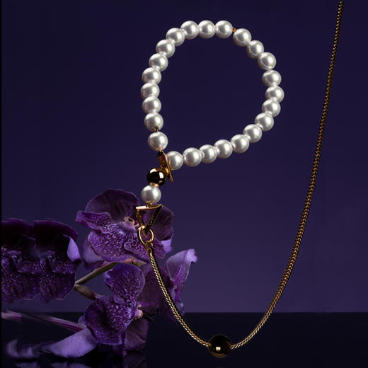 UPKO 珍珠项圈手链道具捆绑自缚手铐玩具成人tiao情外出情趣用品 湿漉漉的眼 商品图3