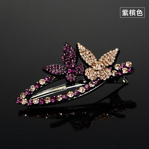 LBE-bj323刘海夹韩国成人发饰水钻甜美蝴蝶结优雅淑女发夹子简约发前夹头饰 商品图6